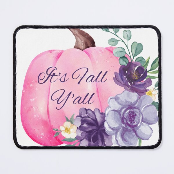 Item preview, It's Fall Y'all Fall Floral Pink Pumpkin designed and sold by GraphicsClub.