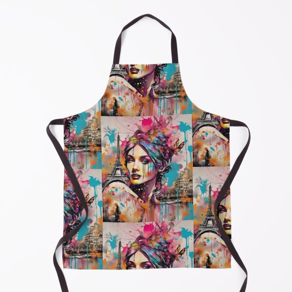 Item preview, Lady in Paris, Graffiti art, splash art, street art, spray paint, colourful art designed and sold by BeatyinChaos.