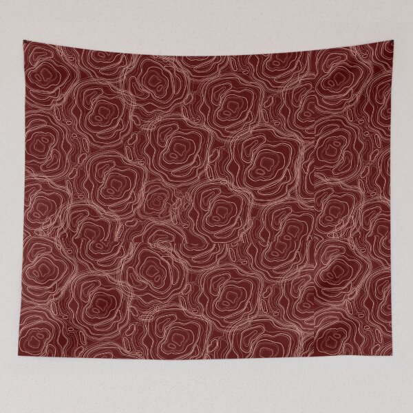 Item preview, Topography pattern - Topographic orange and red abstract groups designed and sold by KMCYZ.