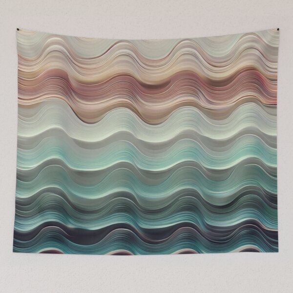 Item preview, Wave pattern designed and sold by blackwhiteblue.