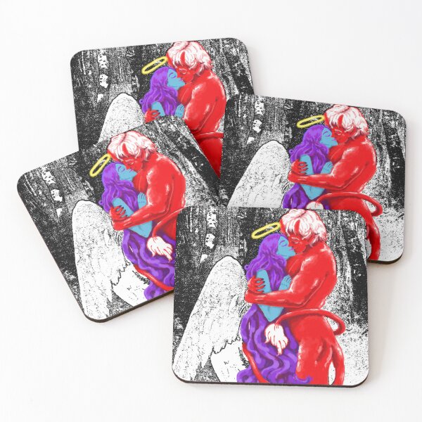 Item preview, Angel and Devil kissing designed and sold by Punkpaws.