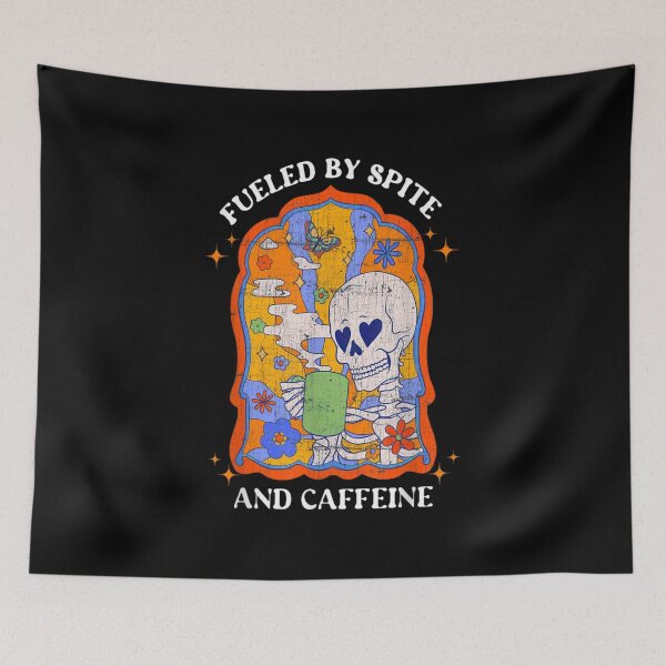 Item preview, Fueled By Spite And Caffeine Skeleton Halloween designed and sold by BESTxMODEL.