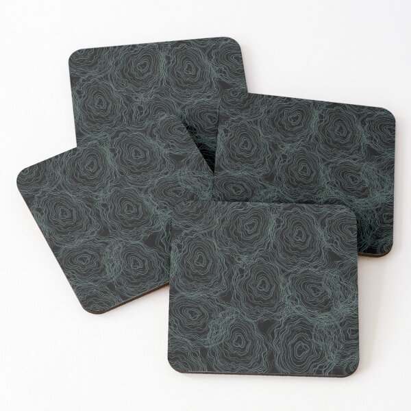 Item preview, Topography pattern - Topographic green and black abstract groups designed and sold by KMCYZ.