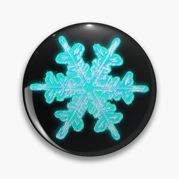 Item preview, Neon snowflake crystal - icy teal blue  designed and sold by Rosamint.