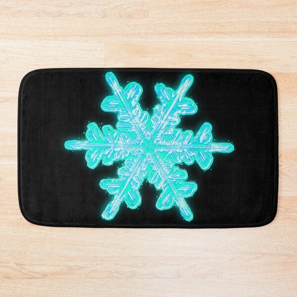 Item preview, Neon snowflake crystal - icy teal blue  designed and sold by Rosamint.