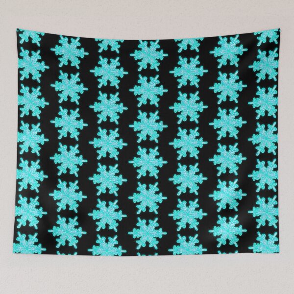 Item preview, Neon snowflake crystal - icy teal blue  designed and sold by Rosamint.