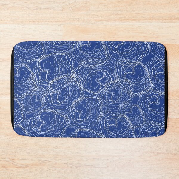 Item preview, Topography pattern - Topographic white and blue abstract groups designed and sold by KMCYZ.