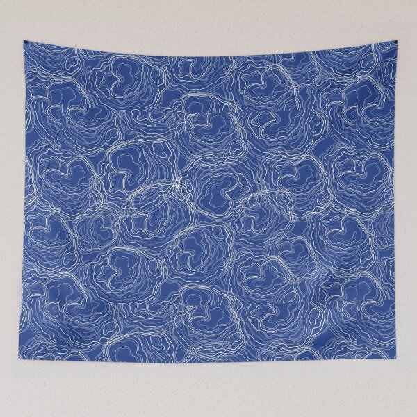 Item preview, Topography pattern - Topographic white and blue abstract groups designed and sold by KMCYZ.