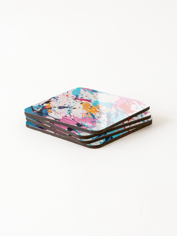 Thumbnail 4 of 5, Coasters (Set of 4), Abstract Art Pattern designed and sold by SamDoesDesign.