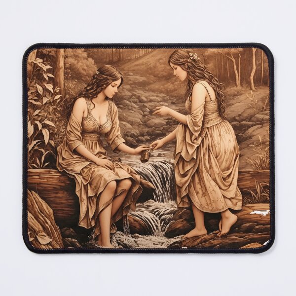Item preview, River girls high resolution painting designed and sold by Easton designer.