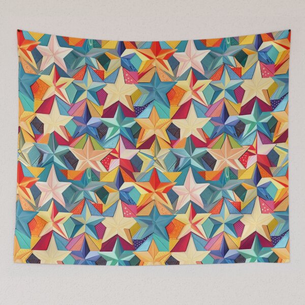 Item preview, Colorful Origami Stars Pattern designed and sold by holistech.