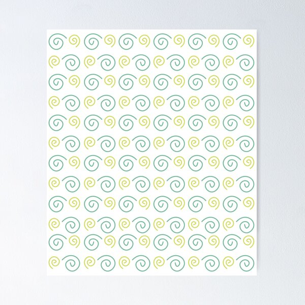 Item preview, geometric design green spirals designed and sold by CREATINERY.