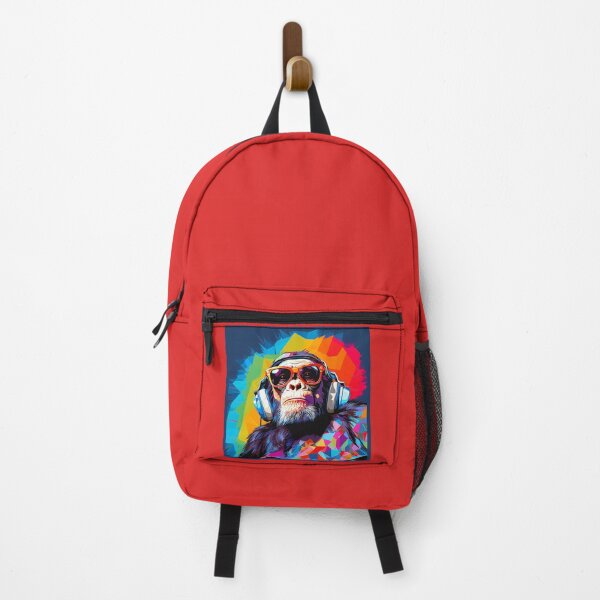 Item preview, Chimpanzee with headphones, pop art style designed and sold by silent-violin.