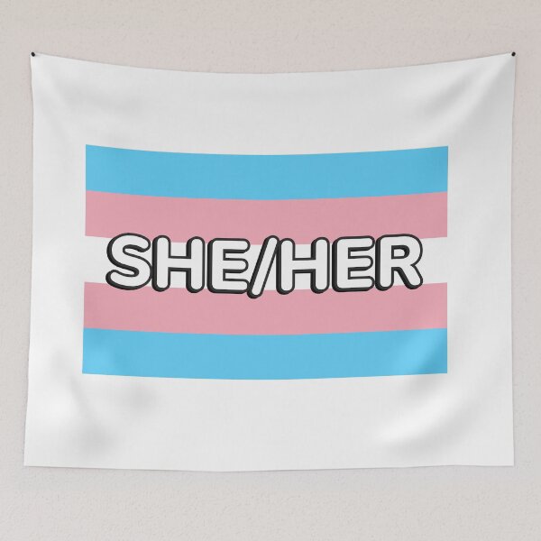 Item preview, Transfem She Her - Transfem Flag - Trans Colors designed and sold by Inspirationmotivation.