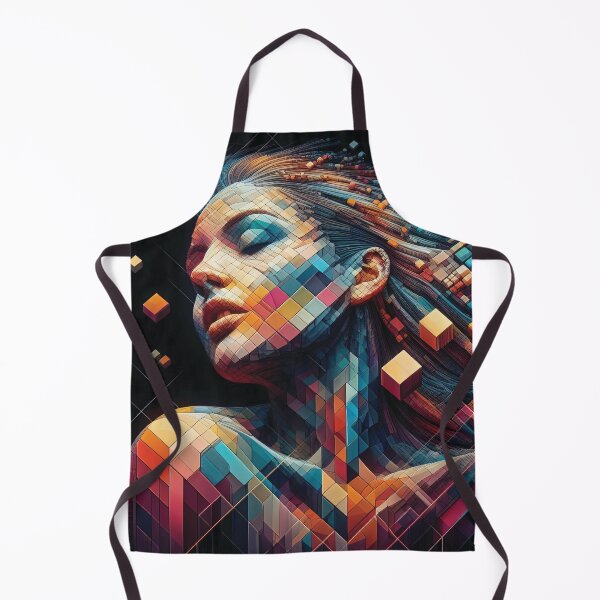 Item preview, Seduction. Colorful Portrait made up of 3D Shapes designed and sold by AtithasosTragos.