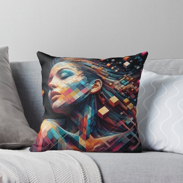 Item preview, Seducción. Retrato colorido compuesto de formas 3D designed and sold by AtithasosTragos.