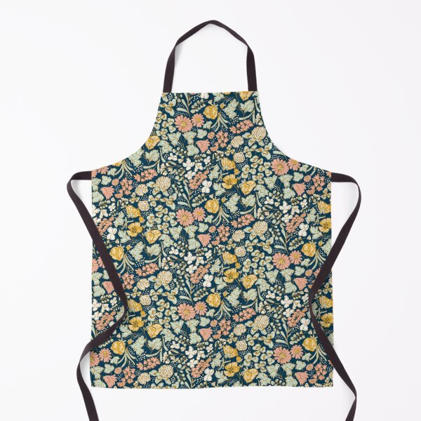 Item preview, Wildflower Meadow: Blossoms of Bluebells, Buttercups, and Clovers" Design for Dresses, Table Runners, and Throw Pillows in cream, pink, mint, gold, Liberty London style, ditsy florals designed and sold by Jean-Pham.
