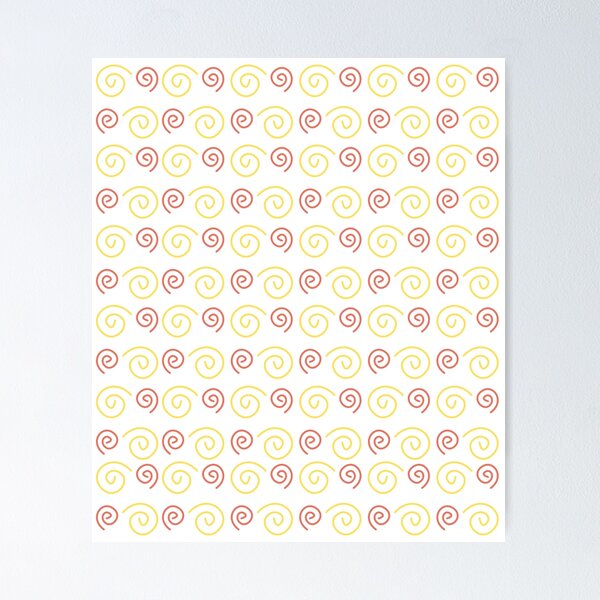 Item preview, geometric design orange spirals designed and sold by CREATINERY.