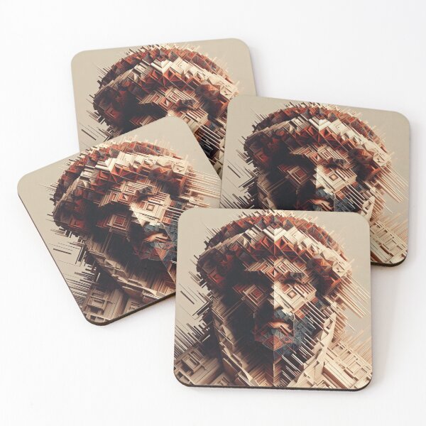 Item preview, Bedouin Portrait made up of 3D Shapes designed and sold by AtithasosTragos.
