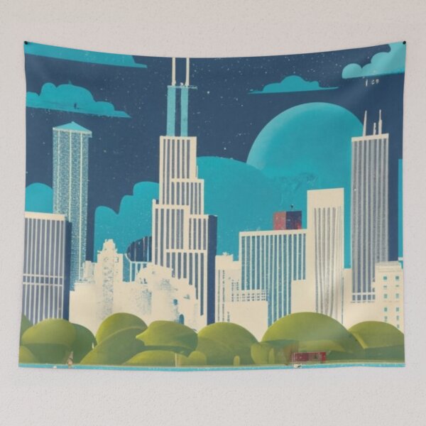 Item preview, A Vintage Travel Art of Chicago - Illinois - US  designed and sold by GoodOldVintage.