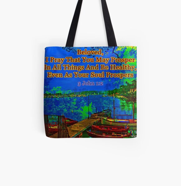 Beloved I pray that you may prosper in all things All Over Print Tote Bag