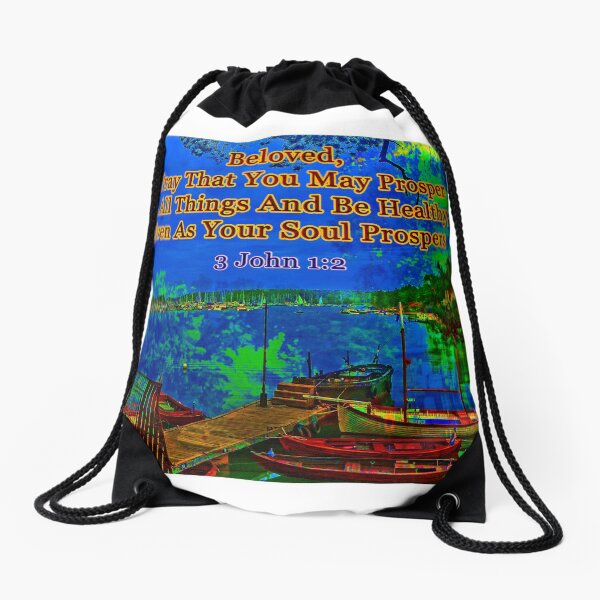 Beloved I pray that you may prosper in all things Drawstring Bag