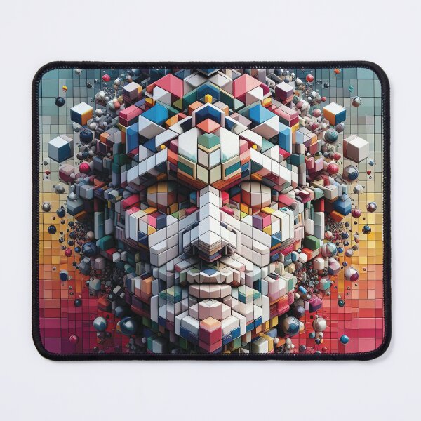 Item preview, Fractalized Portrait made up of 3D Shapes designed and sold by AtithasosTragos.
