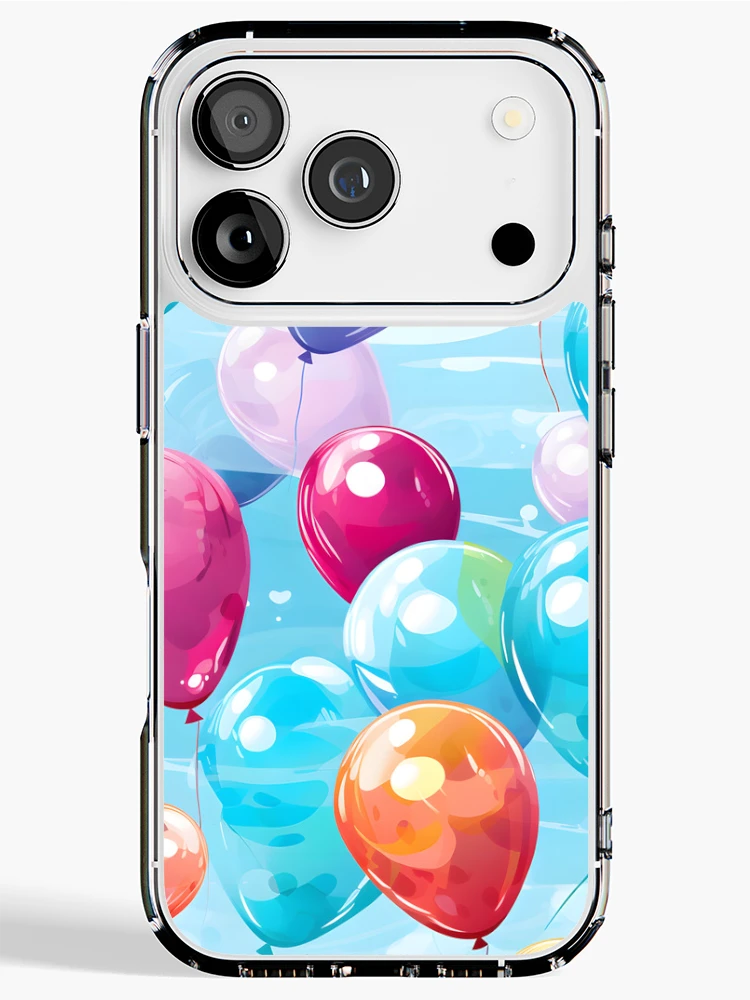 Thumbnail 1 of 5, iPhone Case, Colorful Balloons Pattern designed and sold by SamDoesDesign.