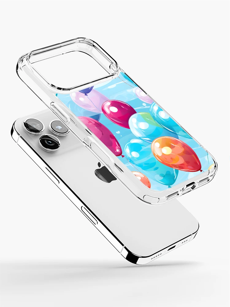 Thumbnail 2 of 5, iPhone Case, Colorful Balloons Pattern designed and sold by SamDoesDesign.