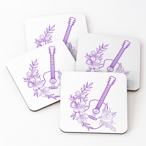 Item preview, Floral Serenade on an Acoustic Guitar designed and sold by Artmera.