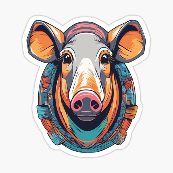 Vista previa del artículo con la obra «lindo tapir», diseñado y vendido por WildlifeInc.