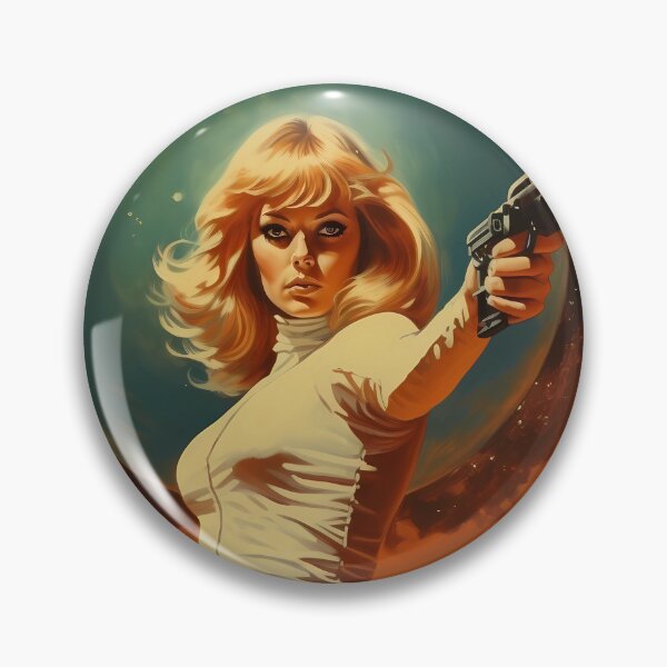 Item preview, Space lady retro sci fi art designed and sold by retoximus.
