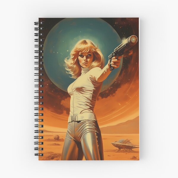 Item preview, Space lady retro sci fi art designed and sold by retoximus.