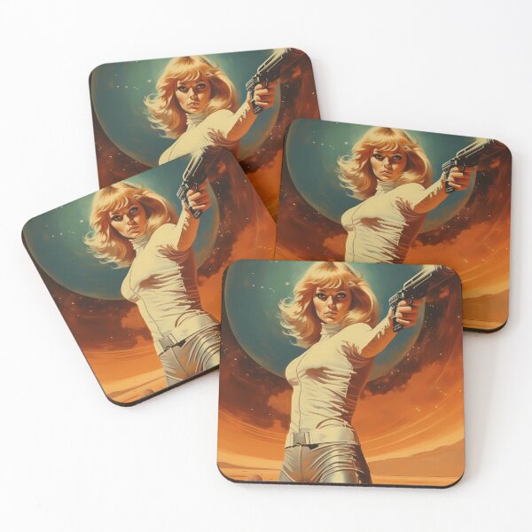 Item preview, Space lady retro sci fi art designed and sold by retoximus.