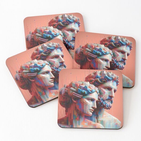 Item preview, Soulmates. Portrait made up of 3D Shapes designed and sold by AtithasosTragos.