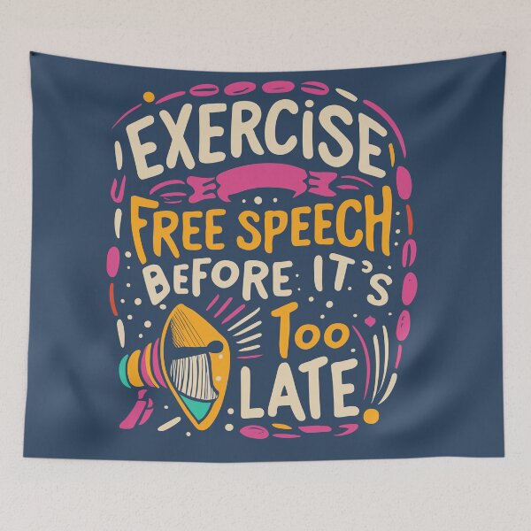 Item preview, Exercise Free Speech Typography: A Timely Message designed and sold by TrendyArtInk.