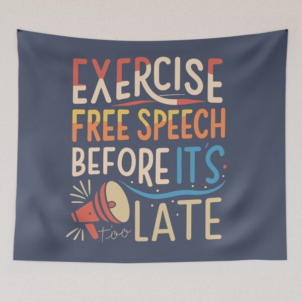 Item preview, Exercise Free Speech Typography: A Timely Message designed and sold by TrendyArtInk.