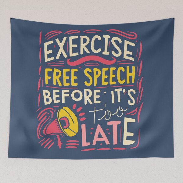 Item preview, Exercise Free Speech Typography: A Timely Message designed and sold by TrendyArtInk.