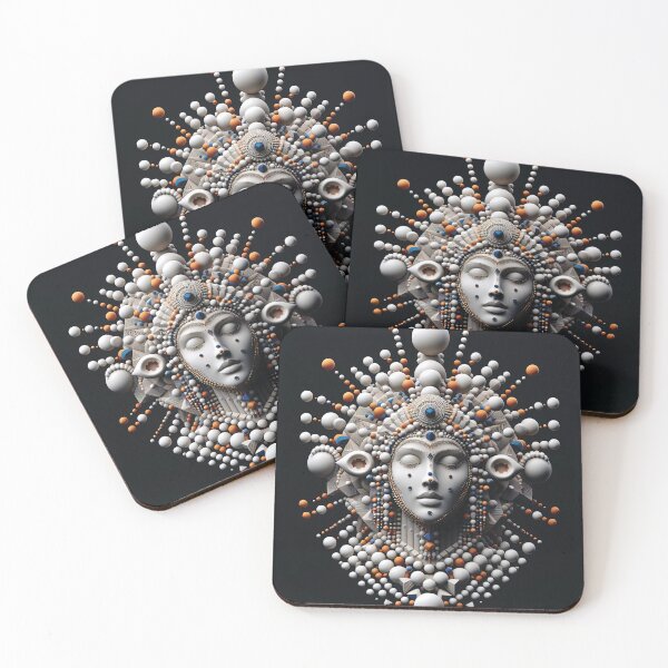 Item preview, Fractal Meditation Portrait made up of 3D Shapes designed and sold by AtithasosTragos.