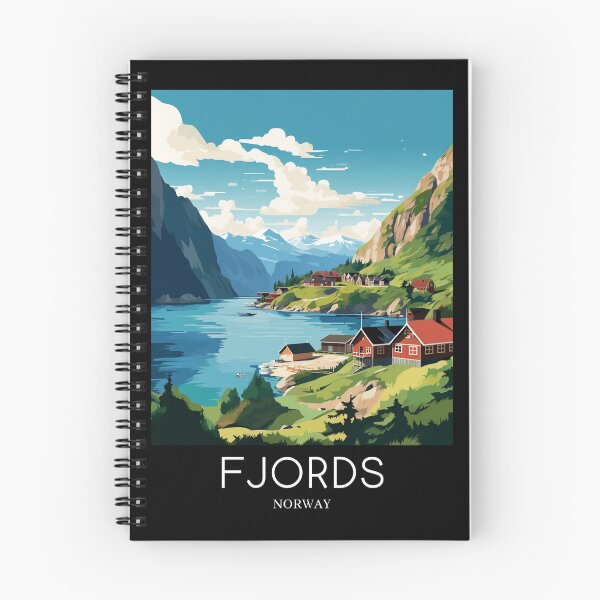 Item preview, A Pop Art Travel Print of the Fjords - Norway  designed and sold by StudioRedKoala.