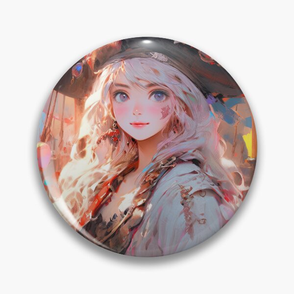 Item preview, Beautiful Confident Pirate Captain Anime Girl designed and sold by bubblegoth.