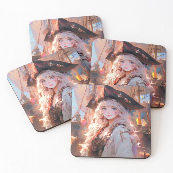 Item preview, Beautiful Confident Pirate Captain Anime Girl designed and sold by bubblegoth.