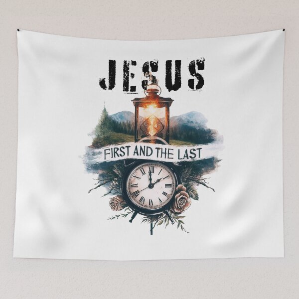 Item preview, Jesus, First and the Last, Clock and Lamp Art designed and sold by Faithloveshop.