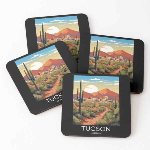 Item preview, A Pop Art Travel Print of Tucson - Arizona - US designed and sold by StudioRedKoala.