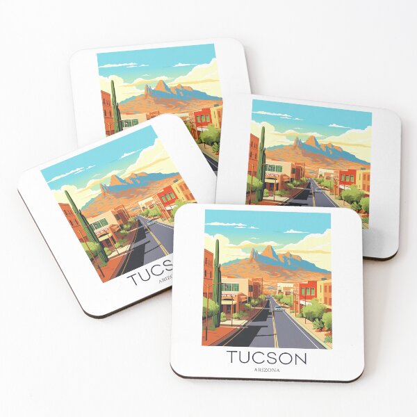 Item preview, A Pop Art Travel Print of Tucson - Arizona - US designed and sold by StudioRedKoala.