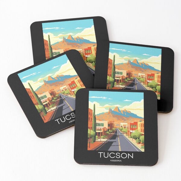 Item preview, A Pop Art Travel Print of Tucson - Arizona - US designed and sold by StudioRedKoala.