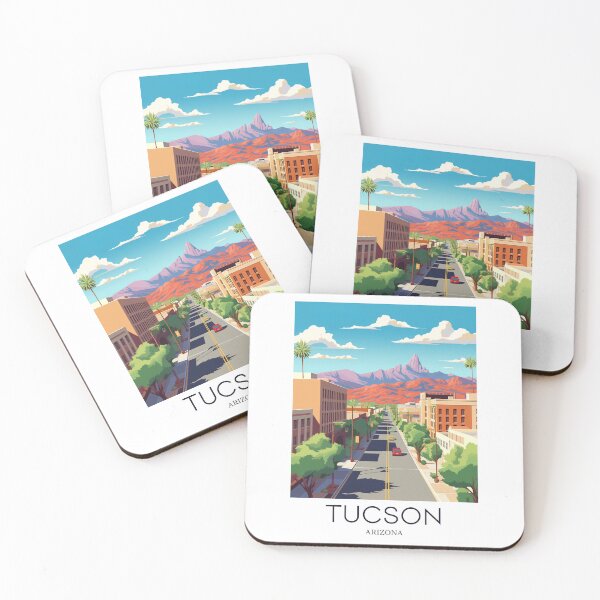 Item preview, A Pop Art Travel Print of Tucson - Arizona - US designed and sold by StudioRedKoala.