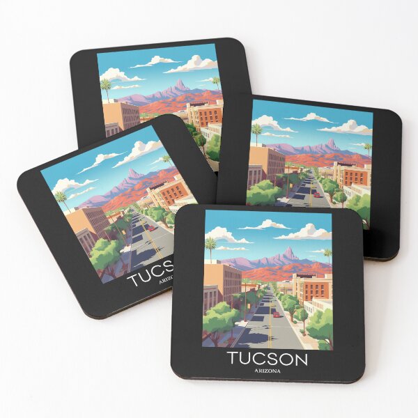 Item preview, A Pop Art Travel Print of Tucson - Arizona - US designed and sold by StudioRedKoala.