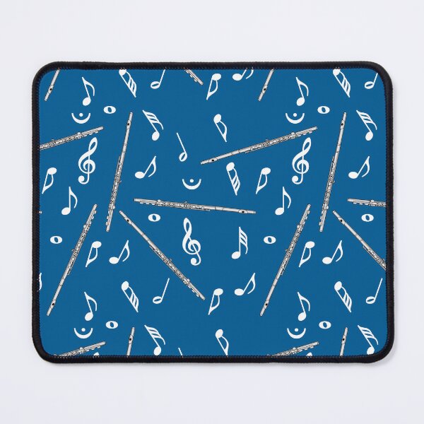 Item preview, Flute White Music Note Blue designed and sold by BartholGraphics.