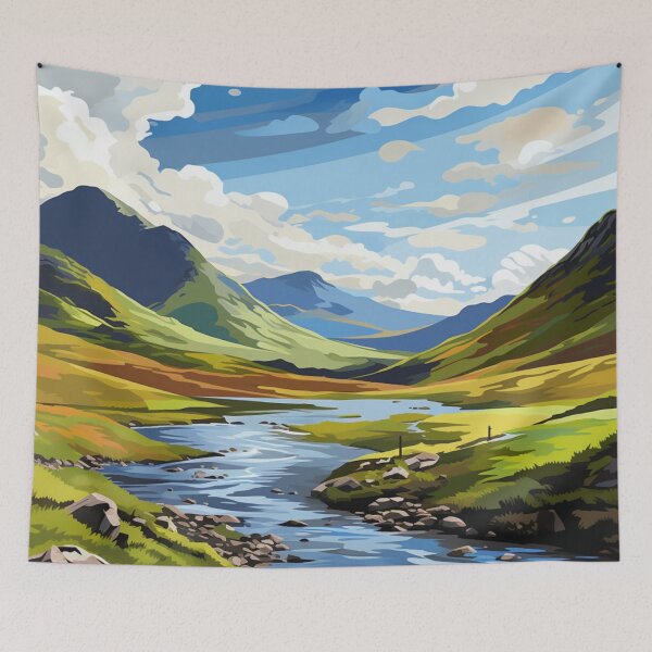 Item preview, A Pop Art Travel Print of the Highlands - Scotland  designed and sold by StudioRedKoala.